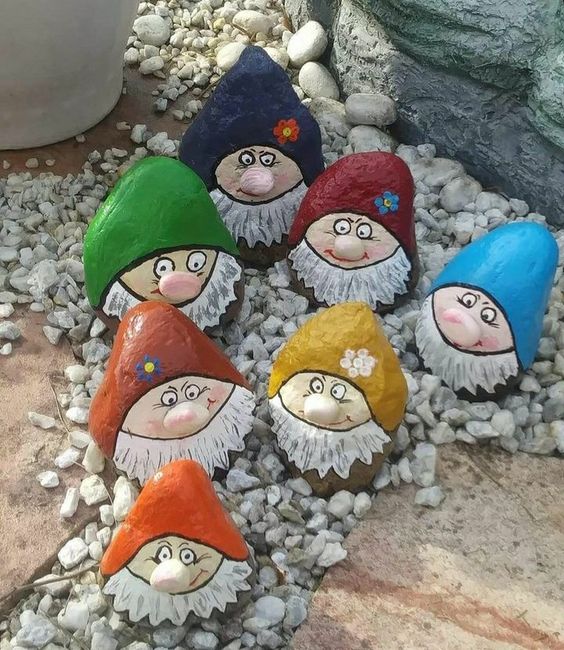 Adorable Garden Gnome Pebbles