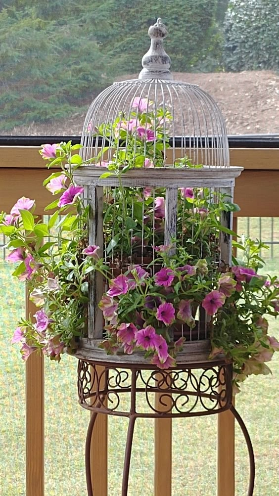 Charming Birdcage Garden Bed