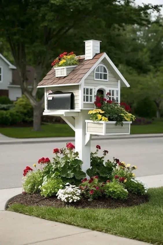 Charming Cottage Mailbox Planter