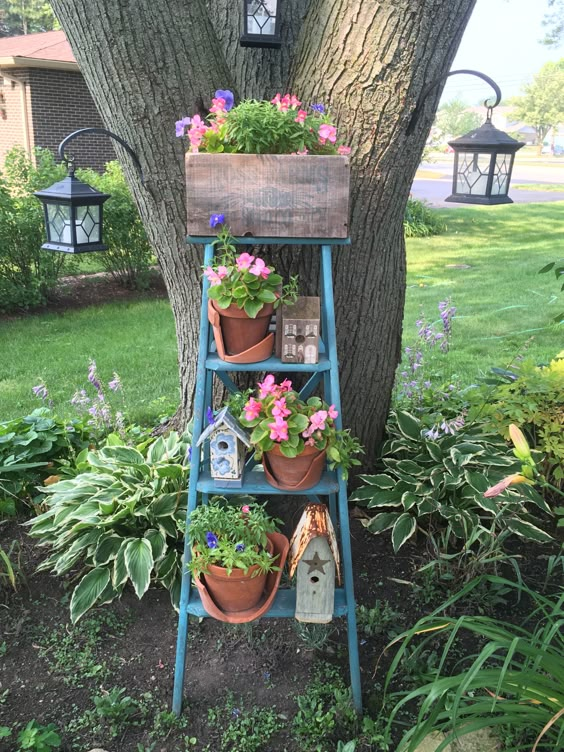 Charming Ladder Planter Raised Bed