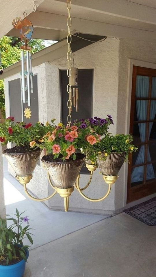 Elegant Chandelier Flower Planter