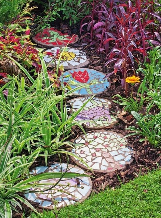 Mosaic Garden Stepping Stones