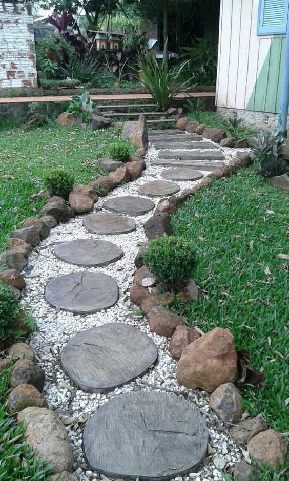 Natural Log Stepping Stone Pathway