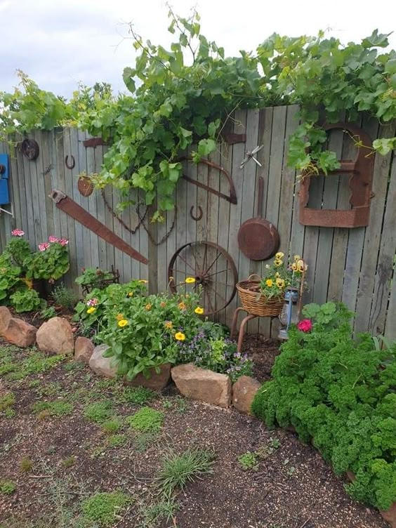 Rustic Tool Wall Garden Fence