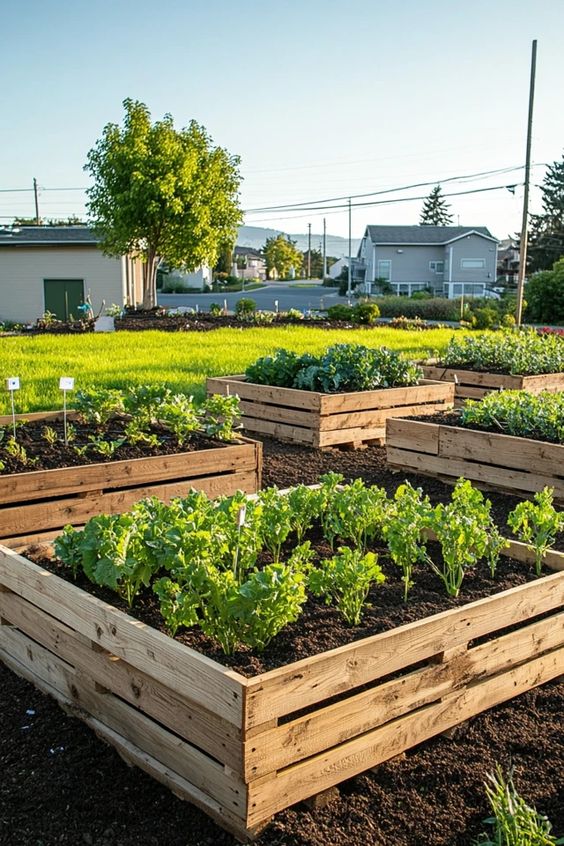 Sustainable Raised Garden Beds from Recycled Pallets