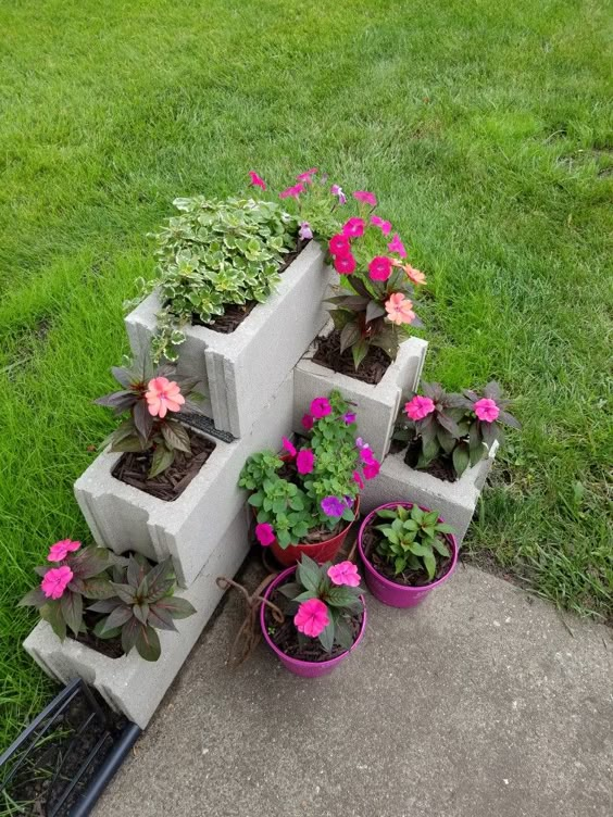 Tiered Cinder Block Raised Garden