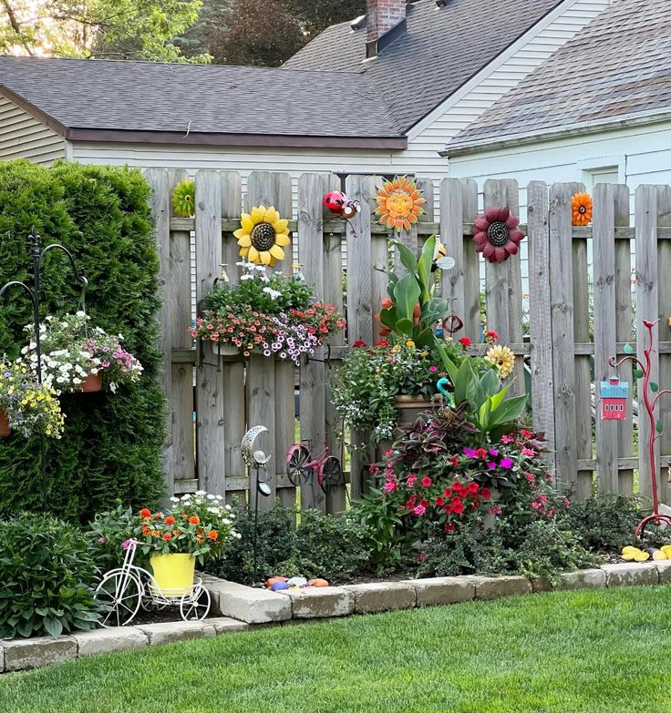 Vibrant Floral Fence Display