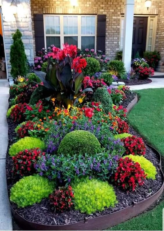 Vibrant Floral Raised Garden Bed Design