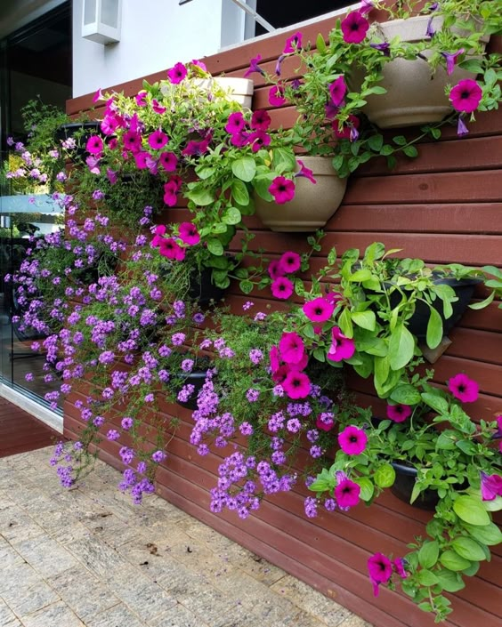 Vibrant Vertical Flower Wall