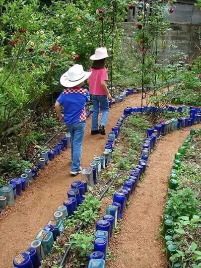 Whimsical Bottle Border Path