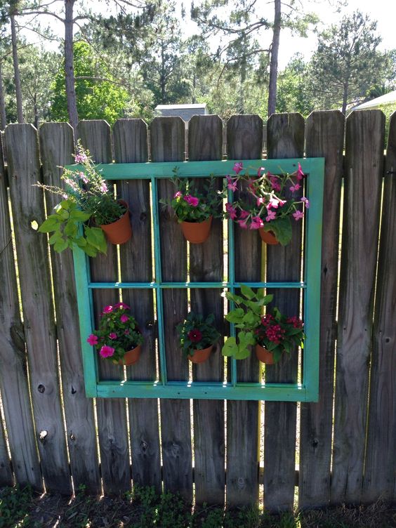 Window Frame Flower Display