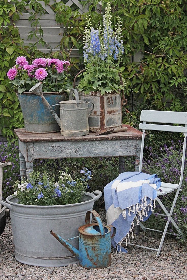 Charming Vintage Container Garden