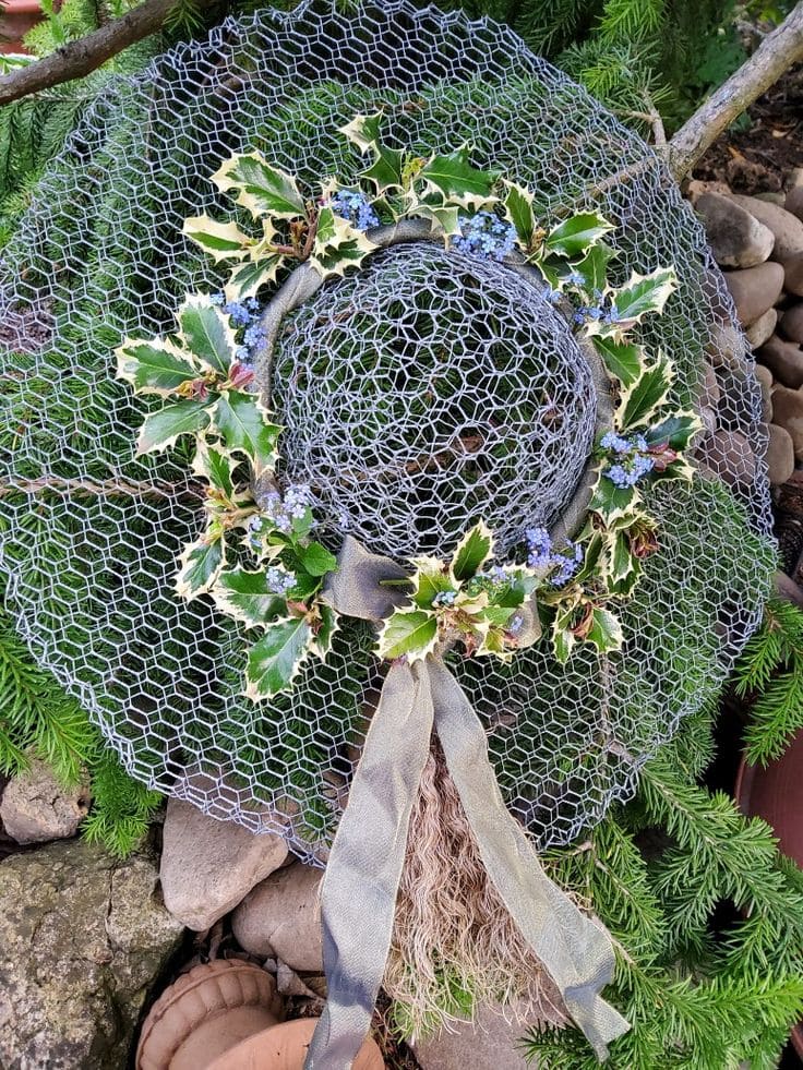 Chicken Wire Garden Hats