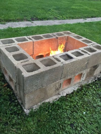 Cozy DIY Cinder Block Firepit