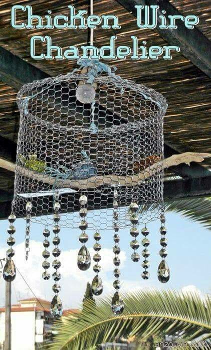 Dazzling Chicken Wire Chandelier