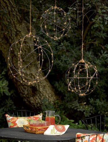 Glowing Wire Sphere Lights