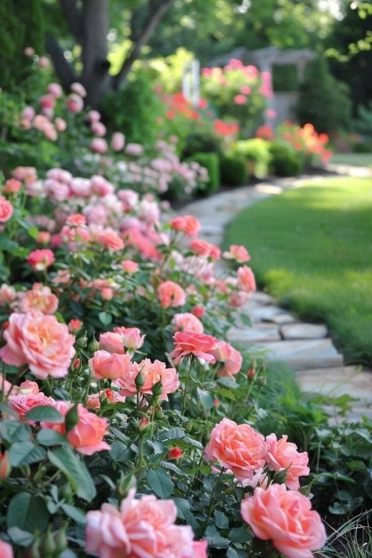 Romantic Rose Path Edging