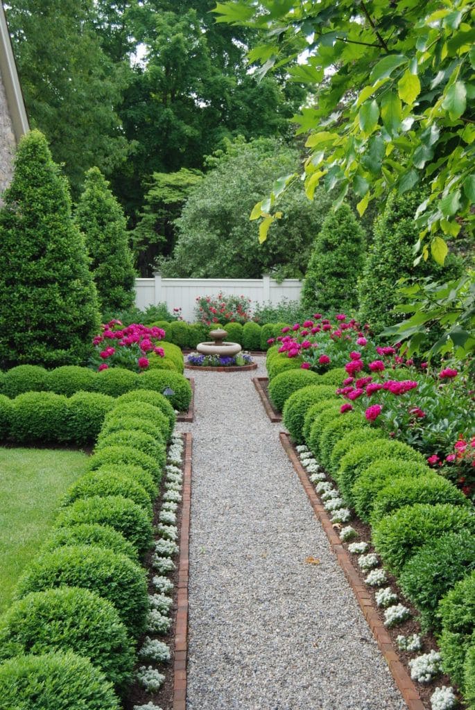 Sophisticated Boxwood Path Edging