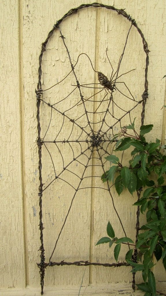 Spooky Spider Web Garden Art