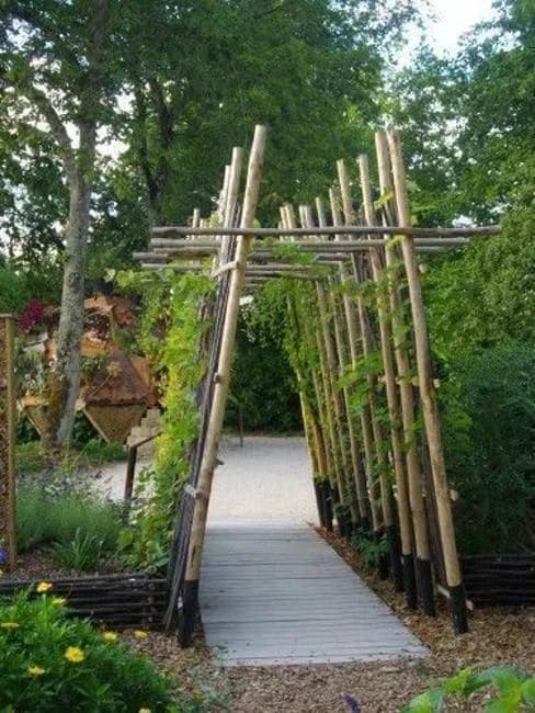 Bamboo Archway Garden Entrance