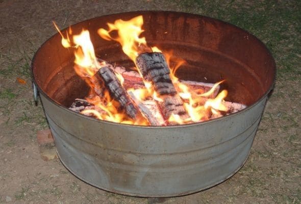 Bucket Fire Pit Idea