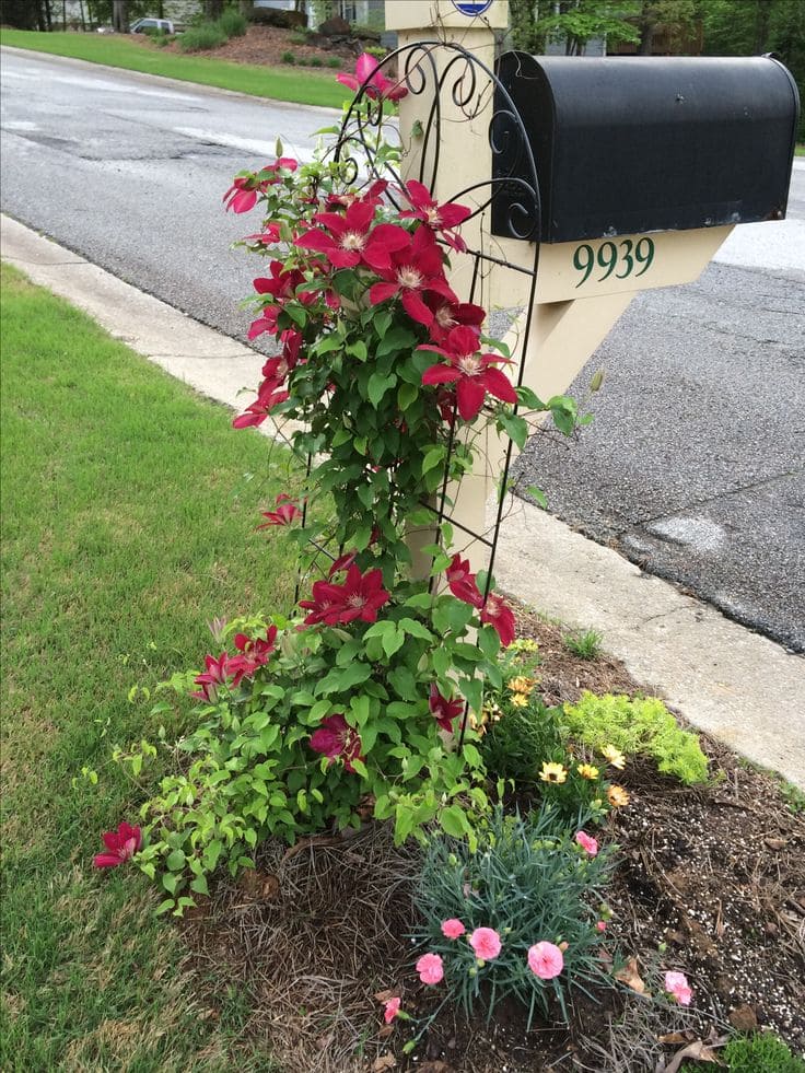 Cascading Floral Mailbox Display