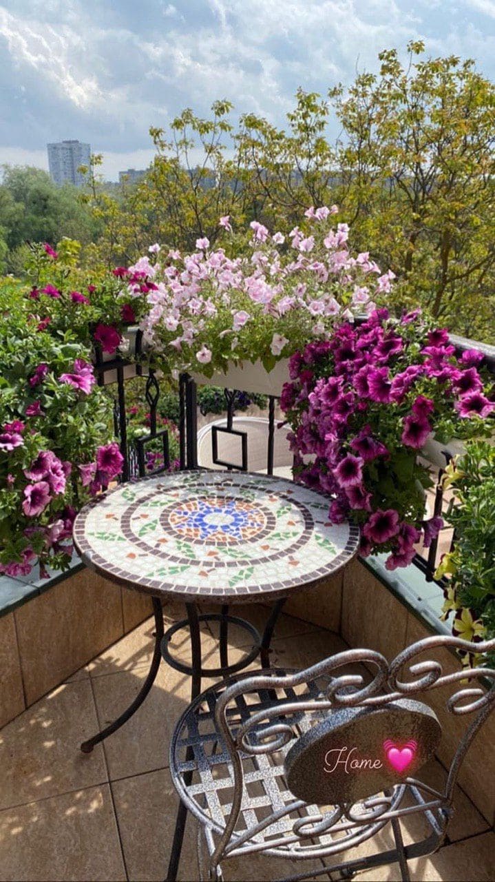 Charming Floral Balcony Retreat