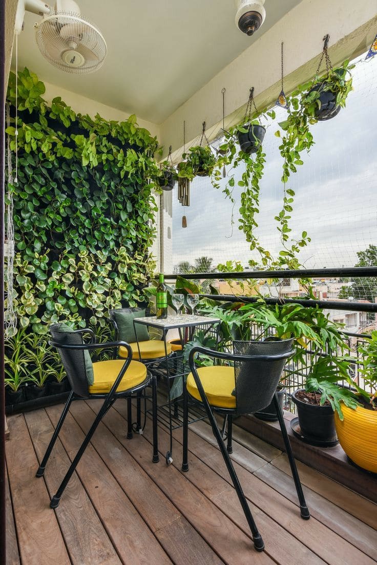 Lush Green Balcony Retreat