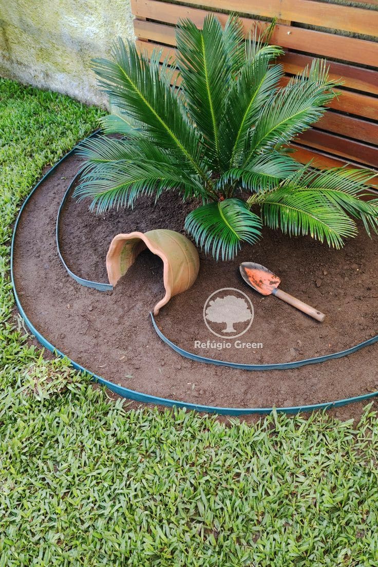 Minimalist Palm Accent Garden Design