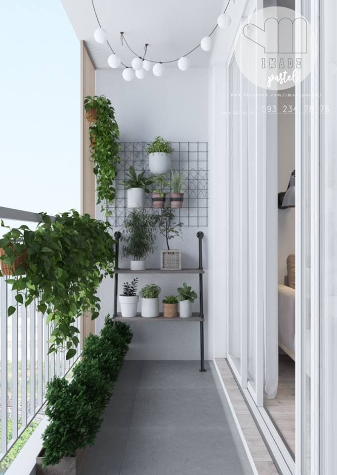 Modern Minimalist Balcony Garden