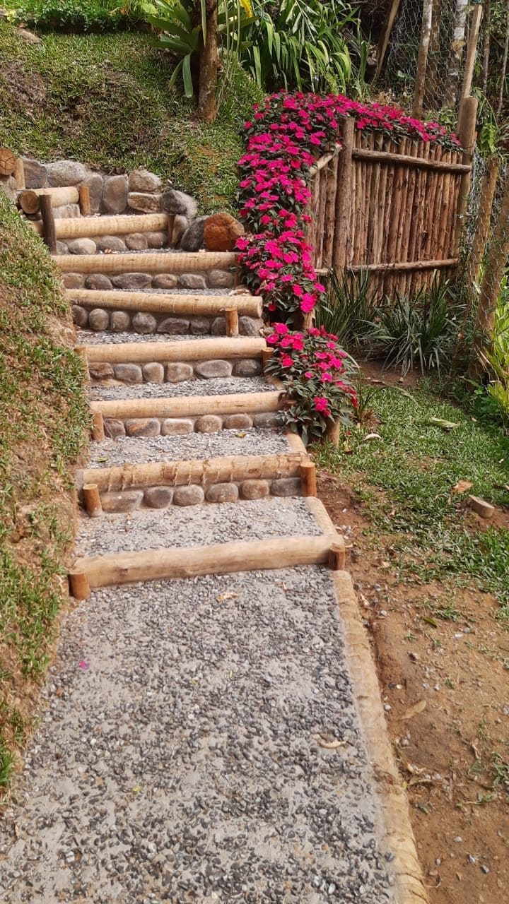 Outdoor Rustic Staircase