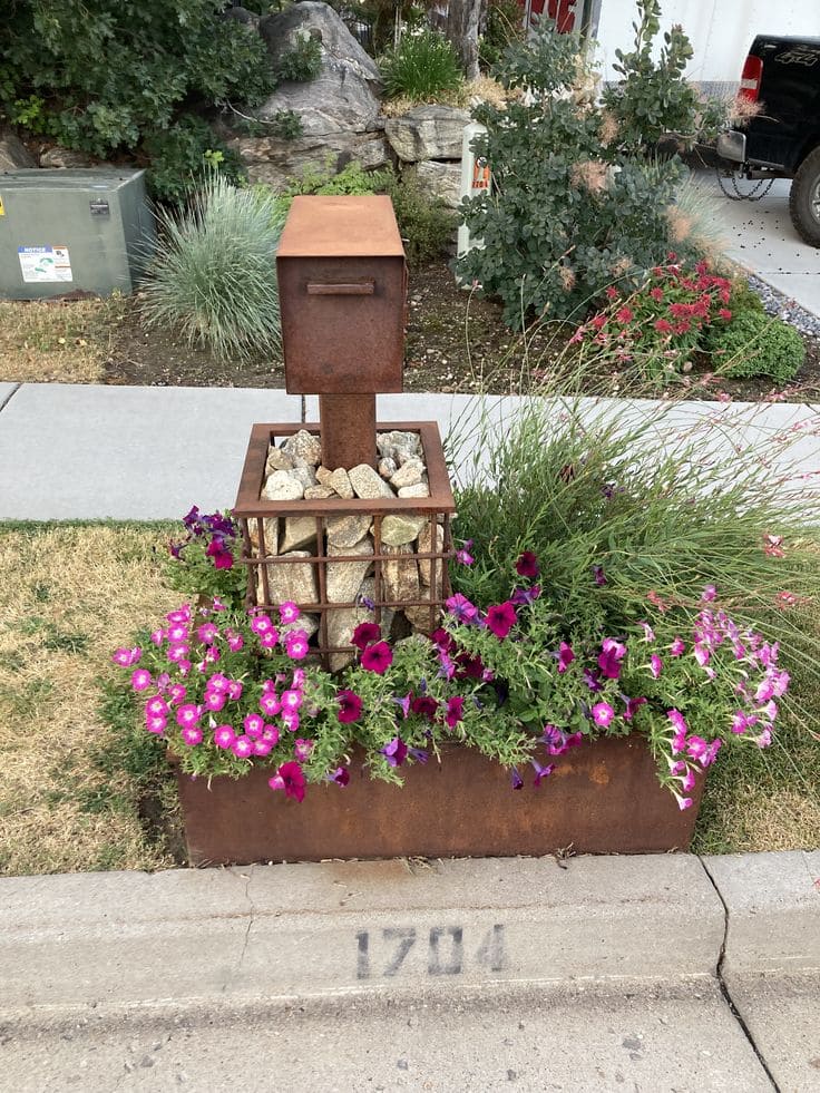 Rustic Mailbox Landscaping Masterpiece