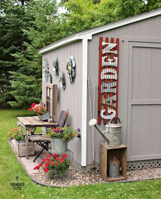 Rustic Vertical Shed Garden Sign