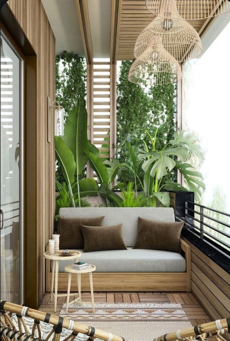 Tranquil Natural Retreat Balcony Garden