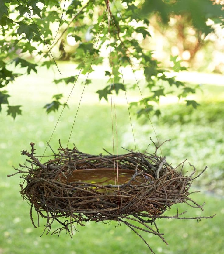 Twiggy Hanging Bird Bath