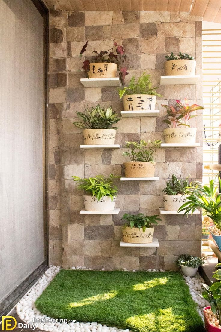 Vertical Wall Planter Balcony Design