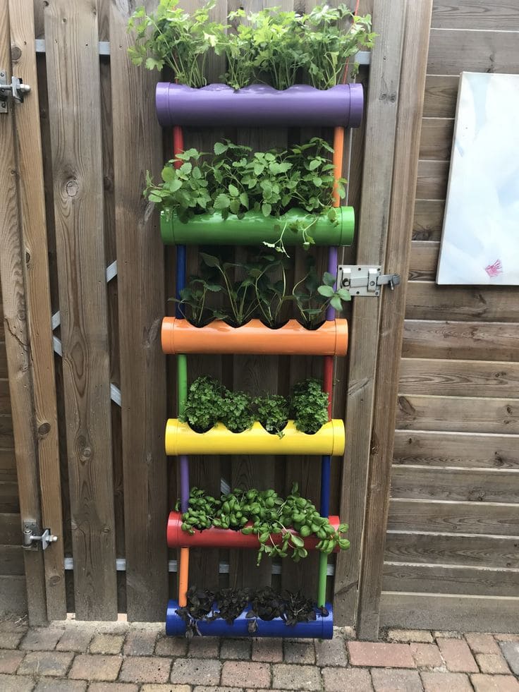 Vibrant PVC Pipe Vertical Planter