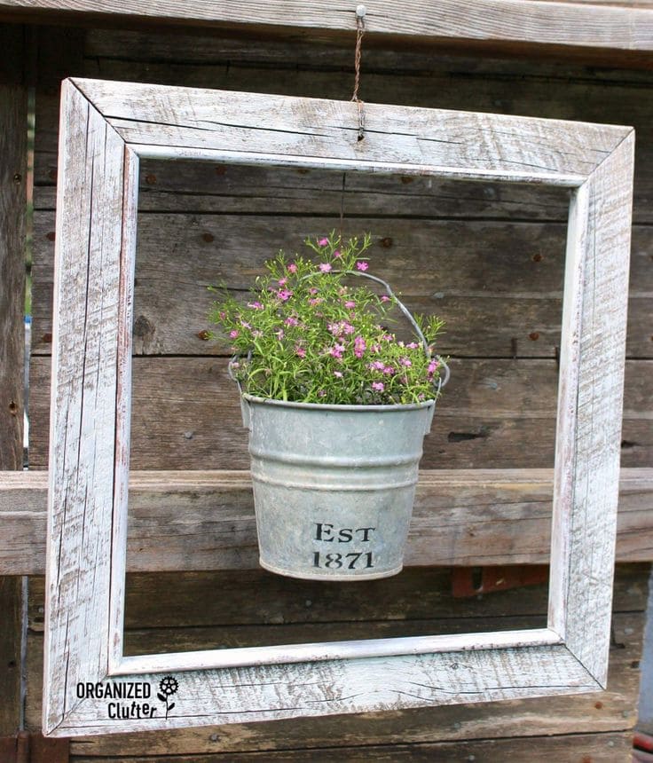 Vintage Bucket Hanging Art Frame