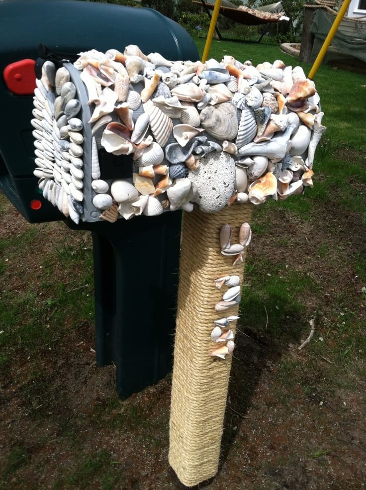 Whimsical Seashell Mailbox Embellishment