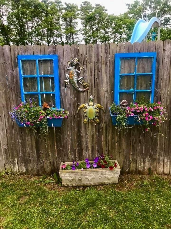 Window Frames and Floral Fence