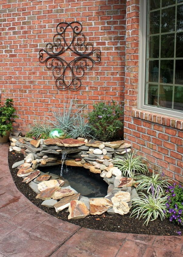 Cozy Corner Brick Wall Waterfall