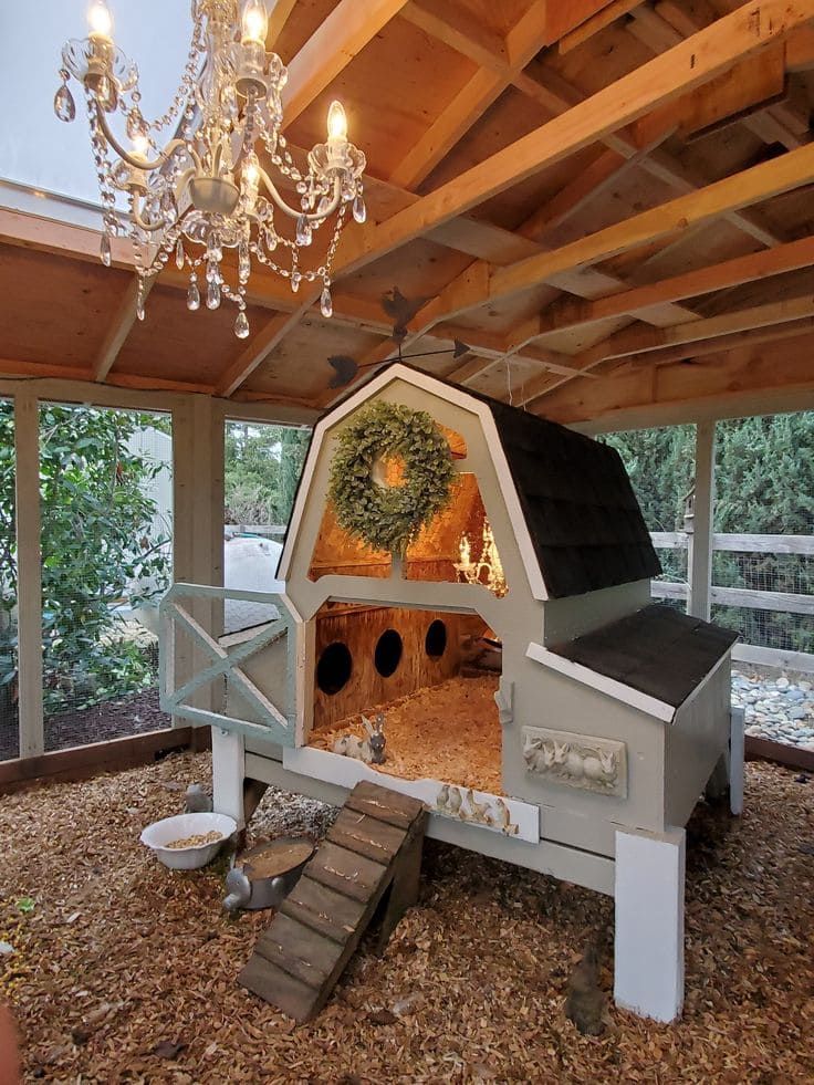 Elegant Barn-Style Chicken Coop Oasis