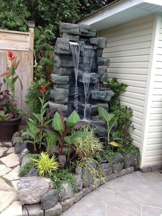 Elegant Rock Waterfall for Tranquil Garden Spaces