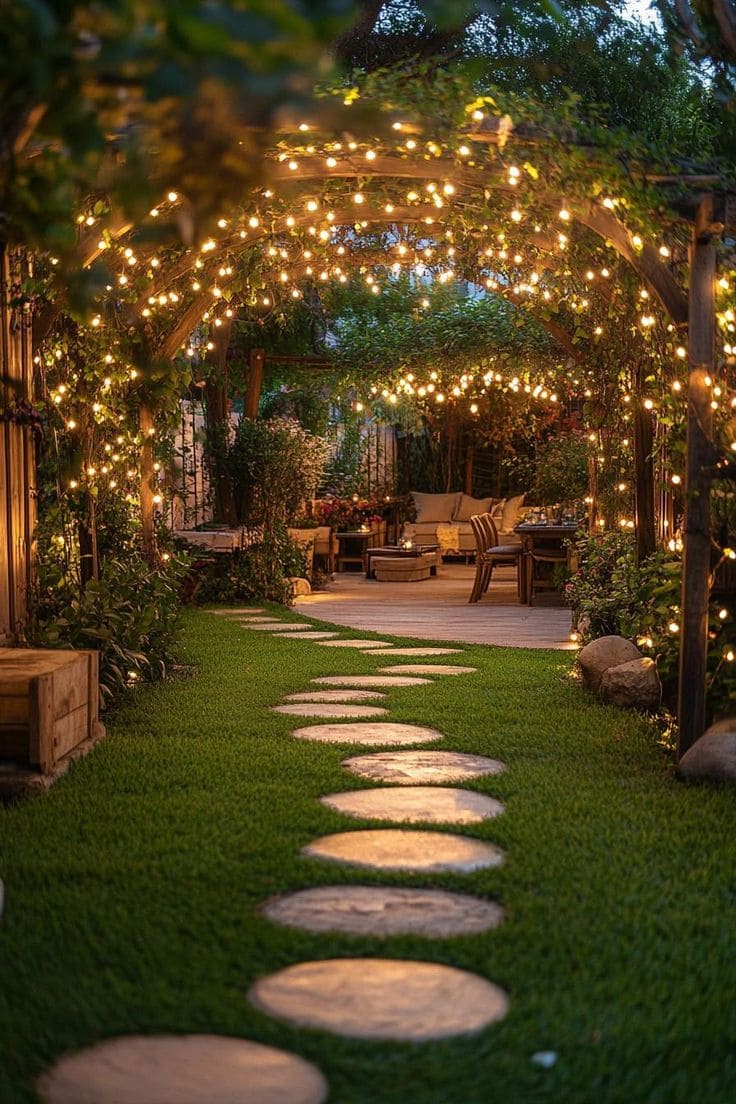 Enchanted Pathway with Twinkling Arches