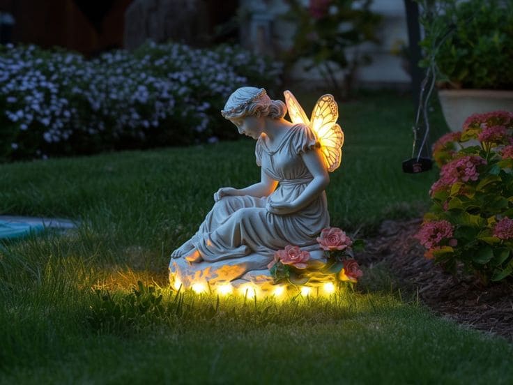 Ethereal Fairy Statue Illuminated Charm