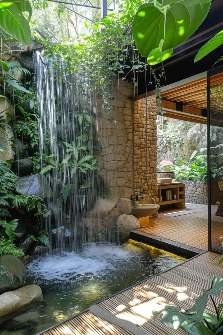 Exquisite Indoor Waterfall Retreat Oasis