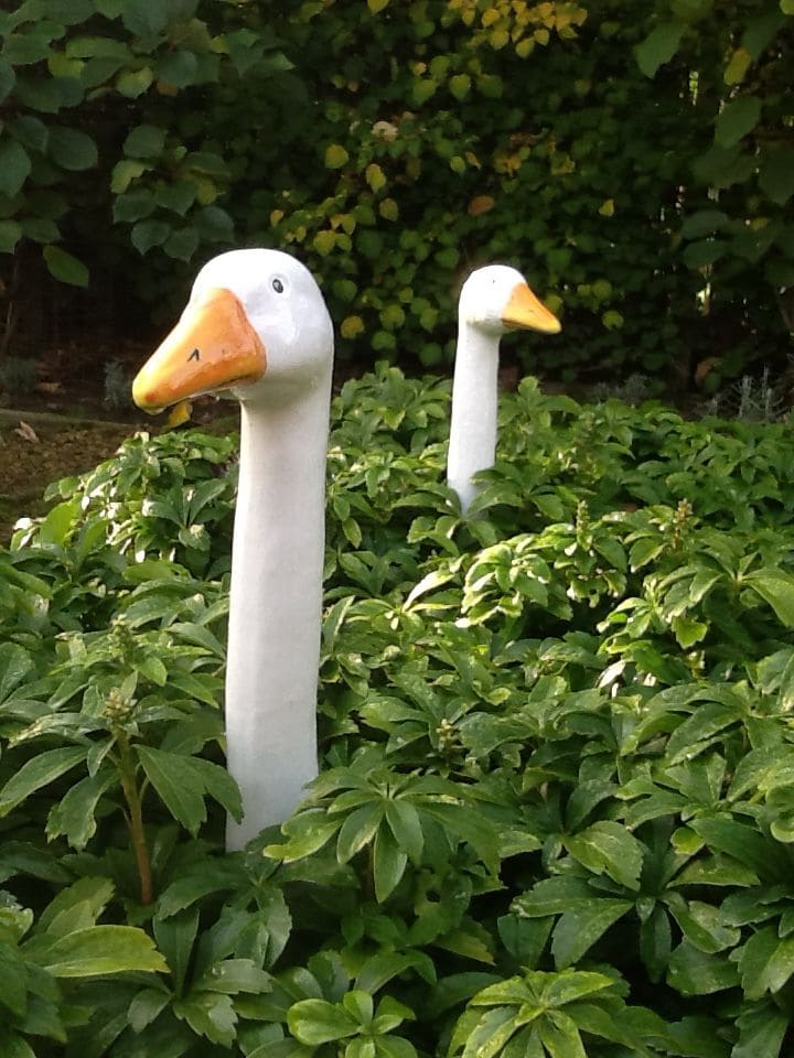 Hidden Goose Garden Ornaments