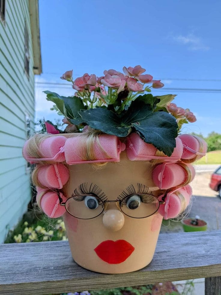 Hilarious Clay Pot Lady Planter Design