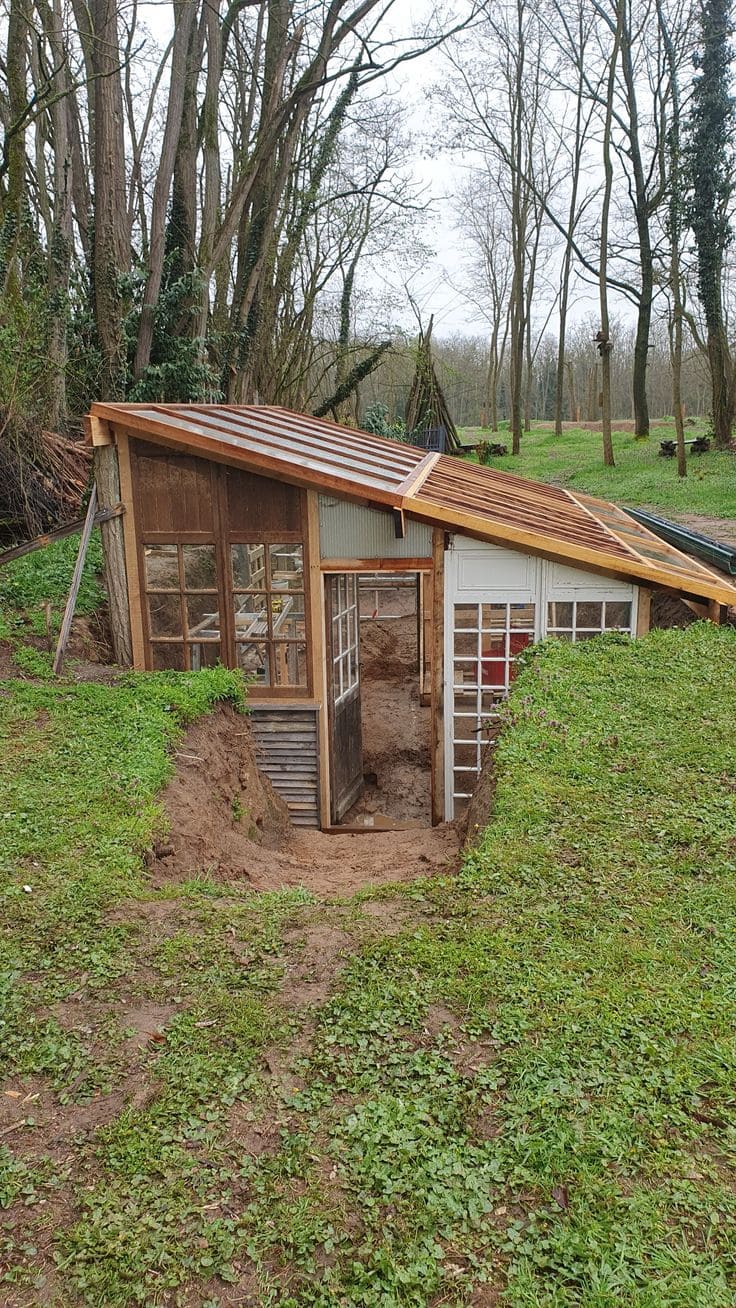 Innovative Partially-Submerged Greenhouse