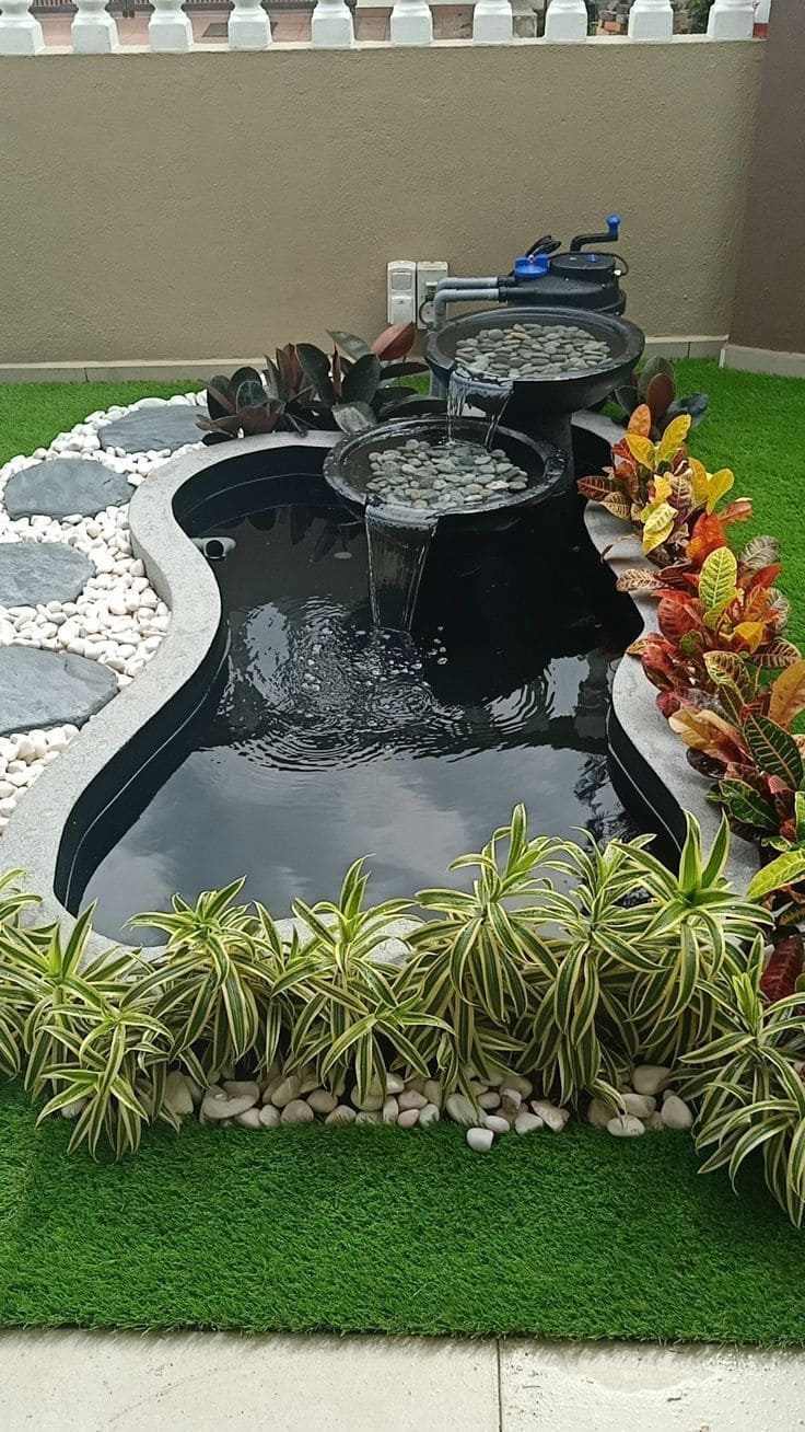 Minimalist Zen Garden Waterfall Design